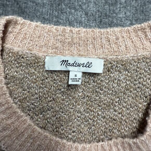 Madewell Merino Wool Blend Sweater Womens Small Pink Cheetah Print - Picture 2 of 6